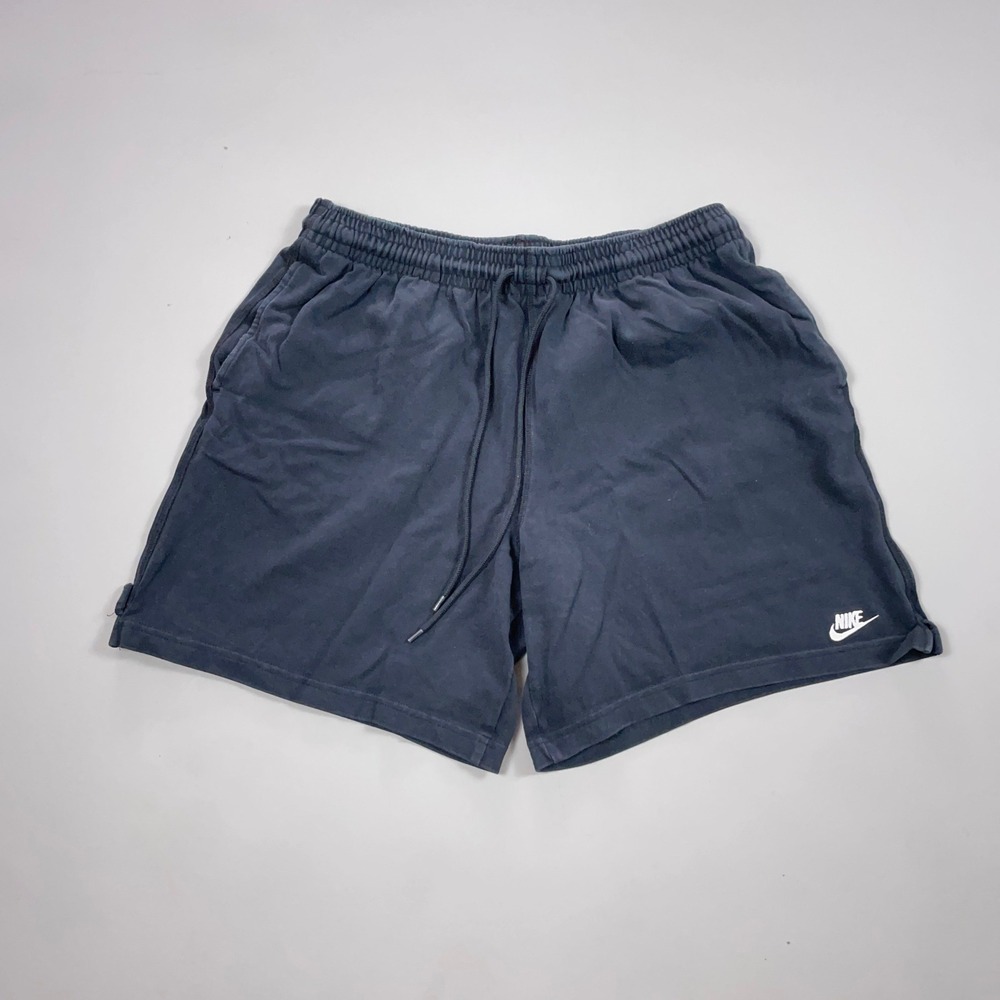Nike Mens Sportswear Cotton Jersey Shorts Black Large Drawstring Athletic